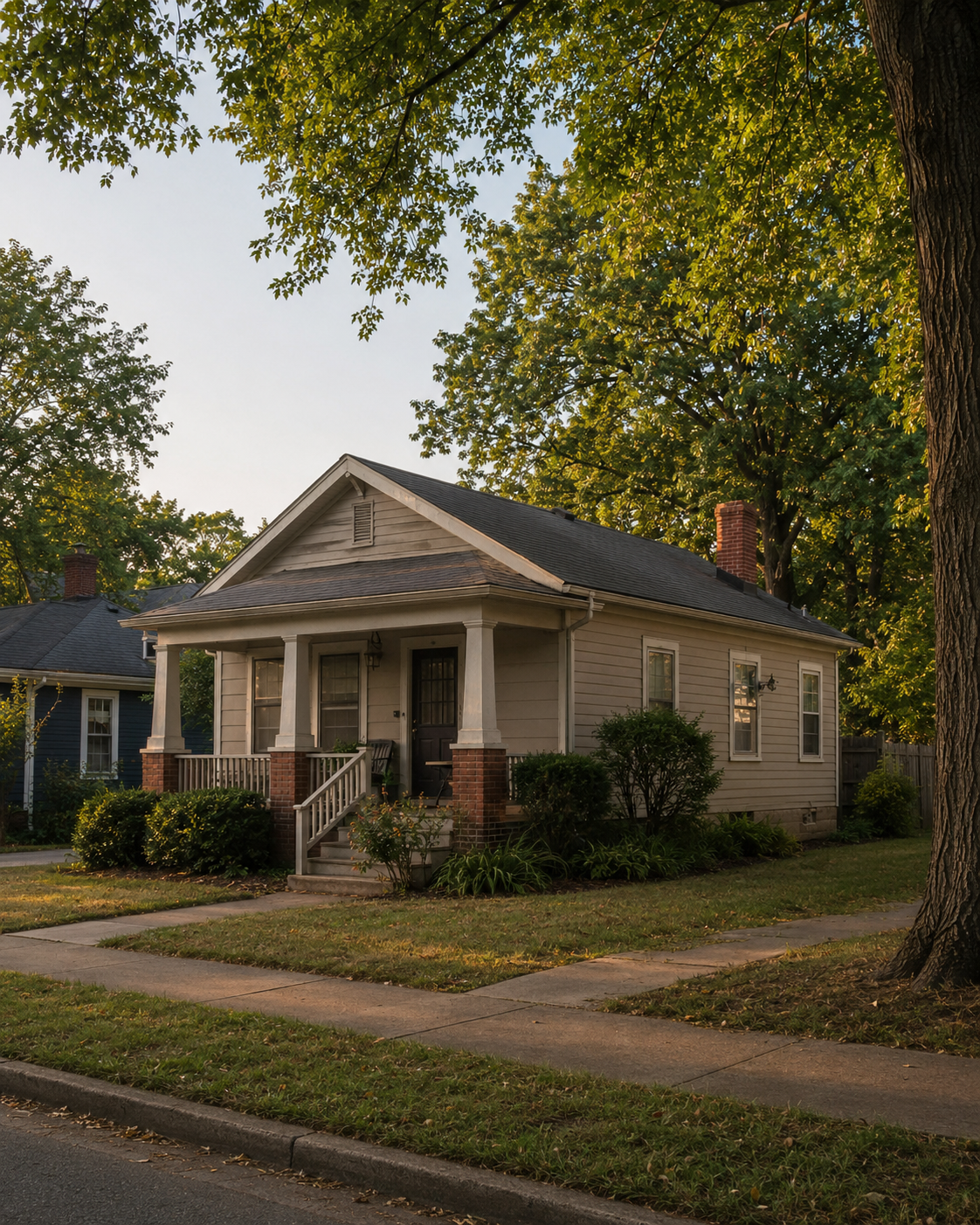 A classic home on a quiet, tree-lined street